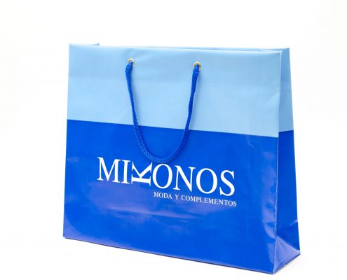 Bolsa plastico Bolsa de plastico personalizadas, ejemplo de diseño de Mas Que Bolsas, tienda especializada en bolsas para tiendas y comercios